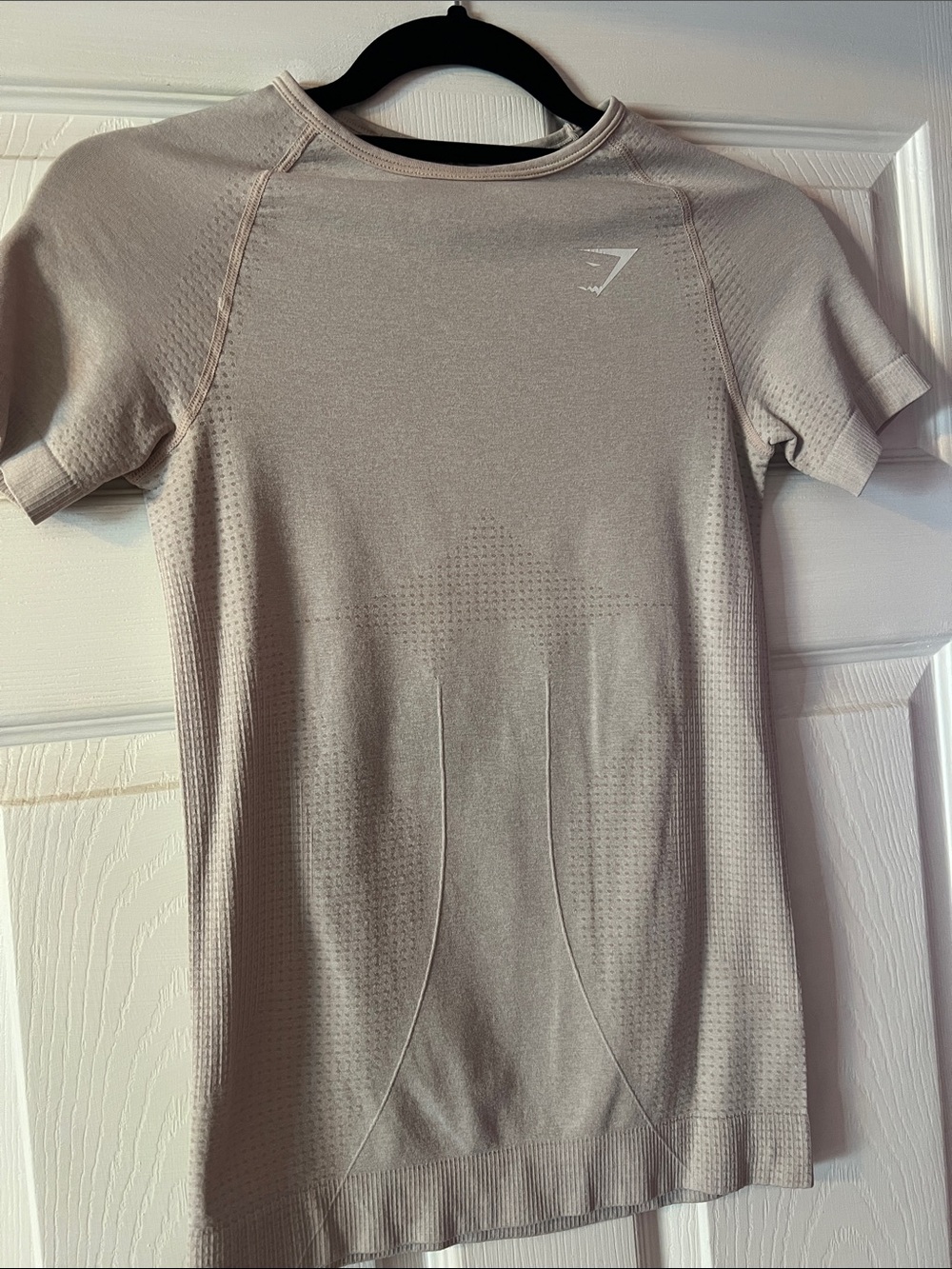 Gymshark Women’s Seamless Short Sleeve Top in Light Taupe